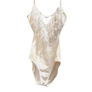 VINCE CAMUTO One Piece Fringe Swimsuit